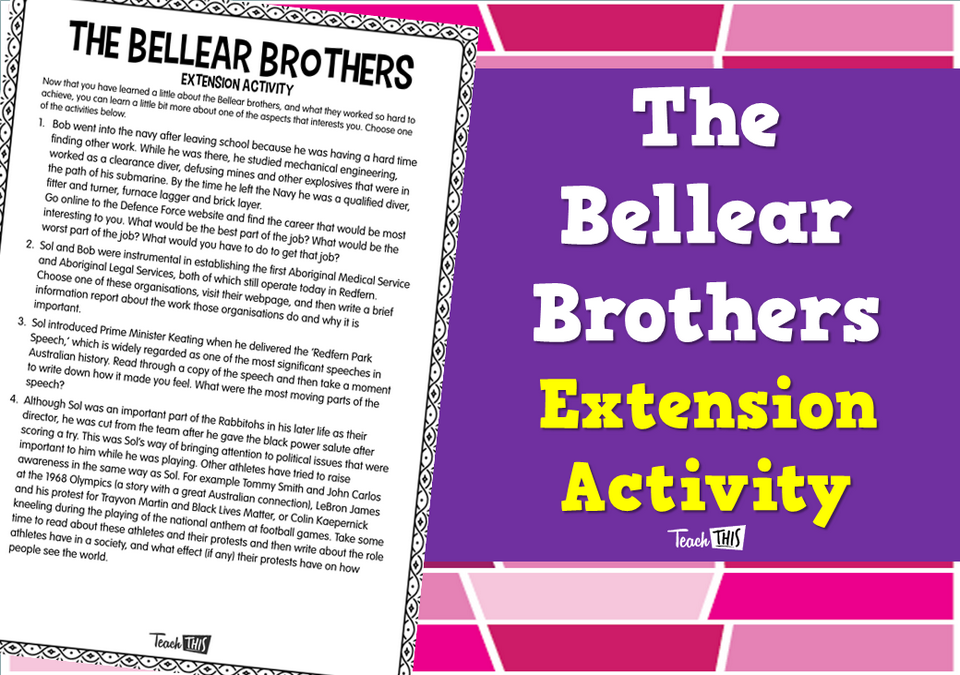 The Bellear Brothers - Extension Activity