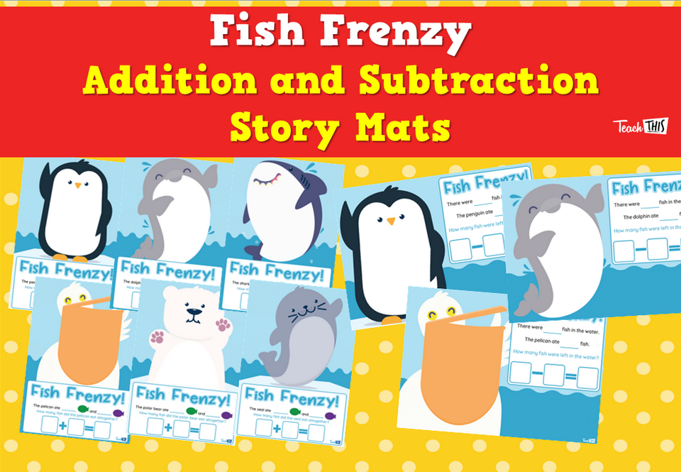 Fish Frenzy – Addition and Subtraction Story Mats