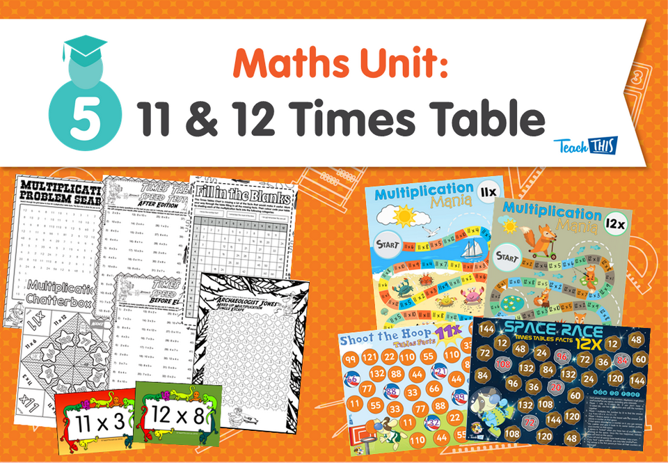 Maths Unit: 11 and 12 Times Tables