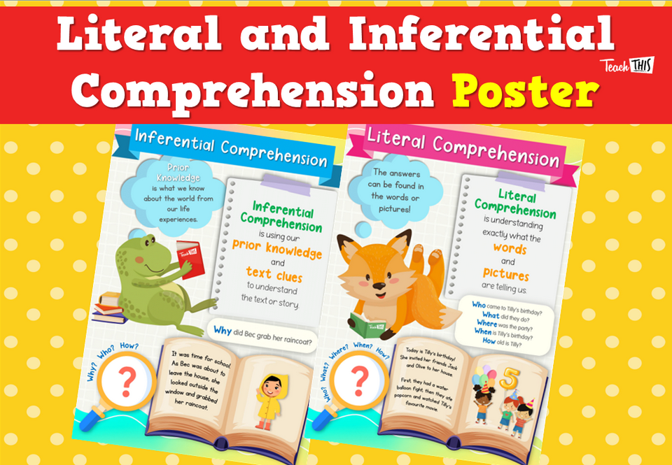 Literal and Inferential Comprehension Poster