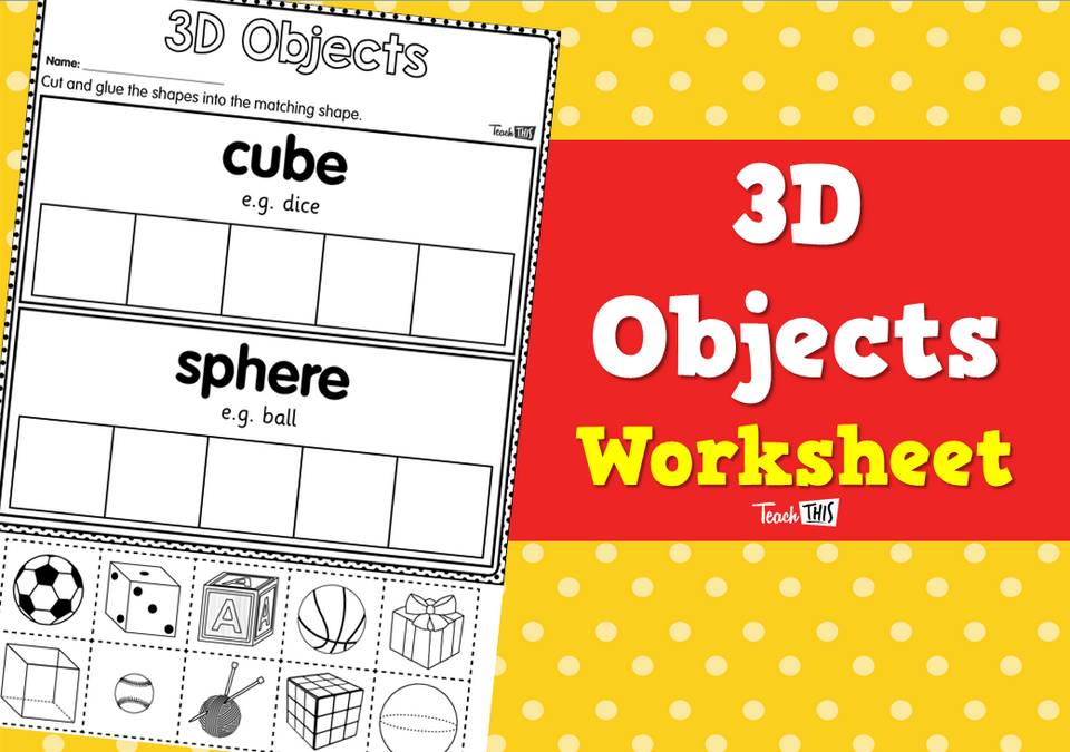 3D Objects Worksheet