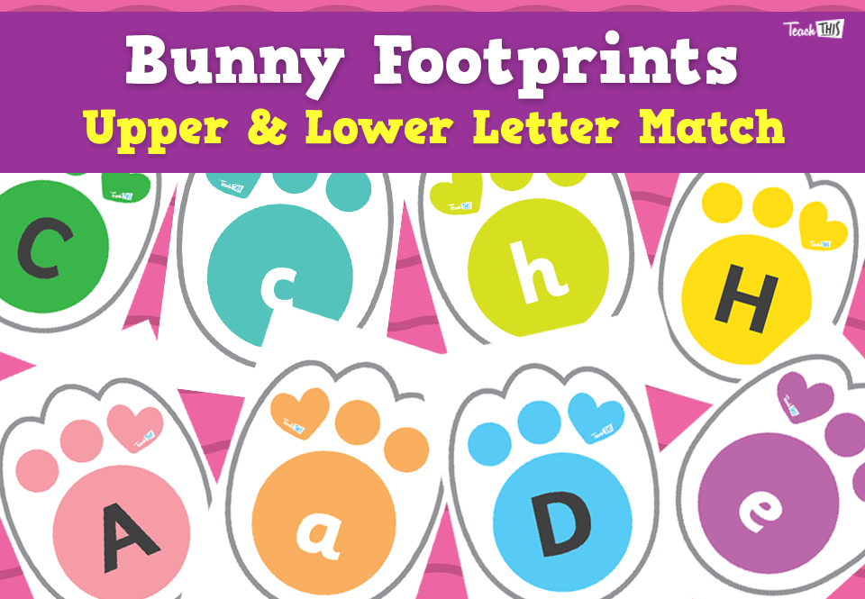 Bunny Footprints - Letter Match