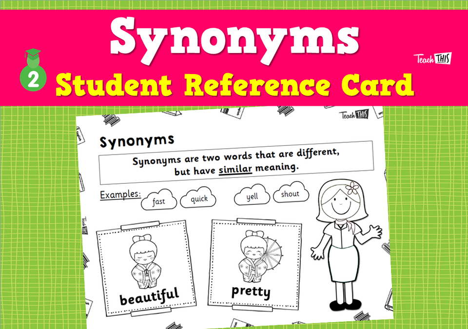 Synonyms - Student Reference Cards