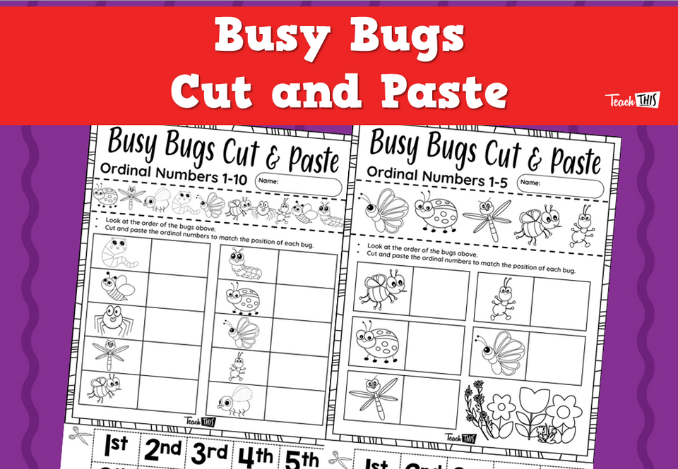 Busy Bugs Cut and Paste