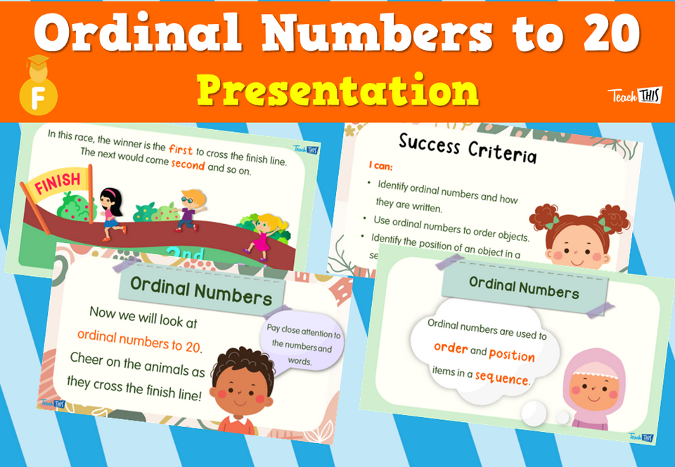 Ordinal Numbers to 20 - Presentation