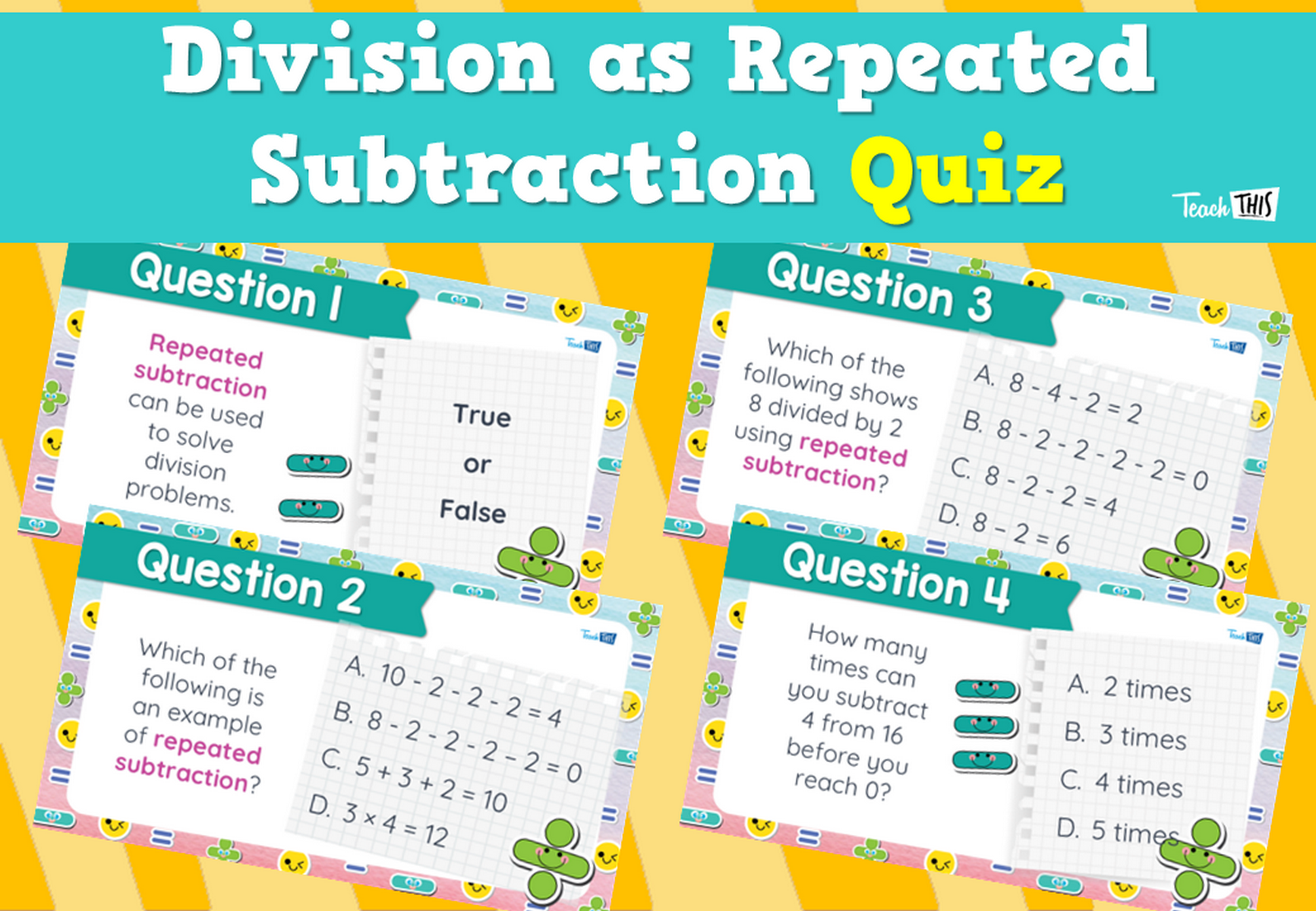 Division as Repeated Subtraction Quiz