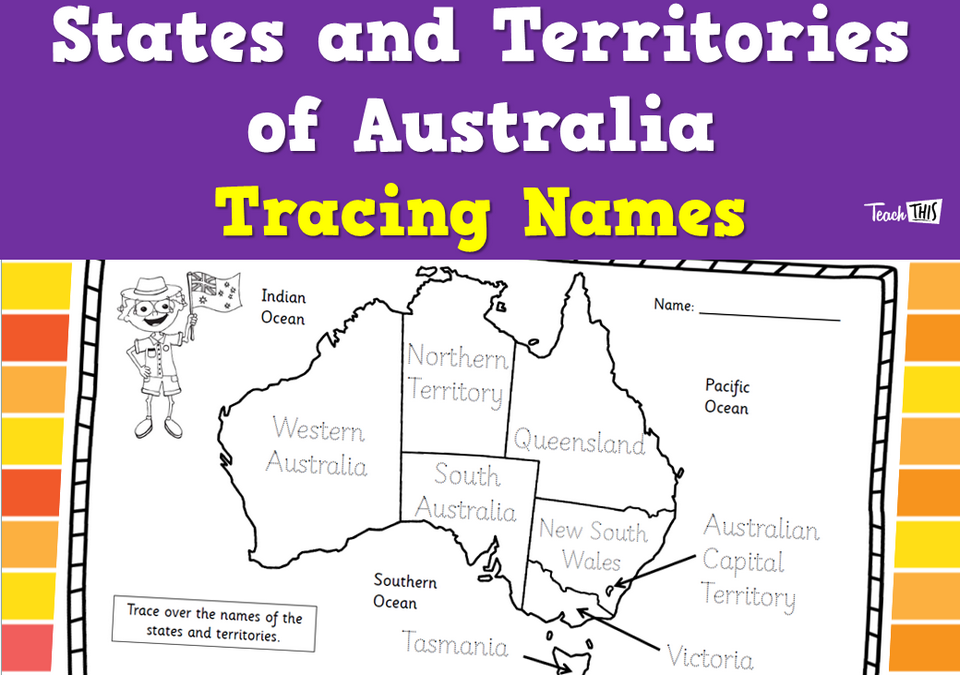 State and Territories of Australia - Tracing Names