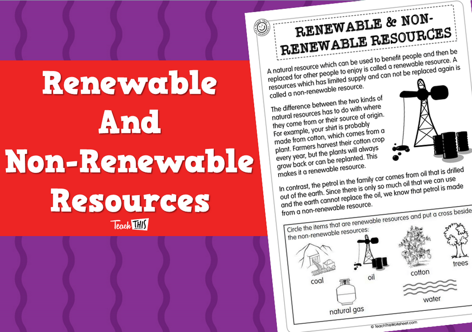 Renewable and Non-Renewable Resources