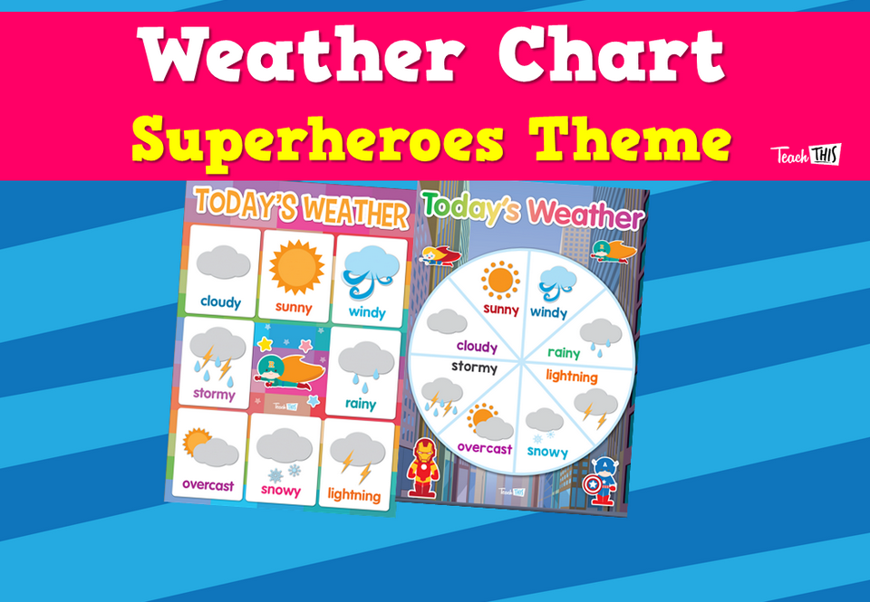 Weather Chart  - Superheroes Theme