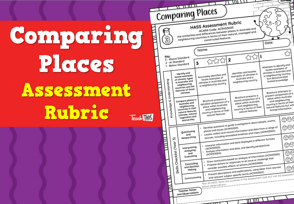 Comparing Places - Assessment Rubric