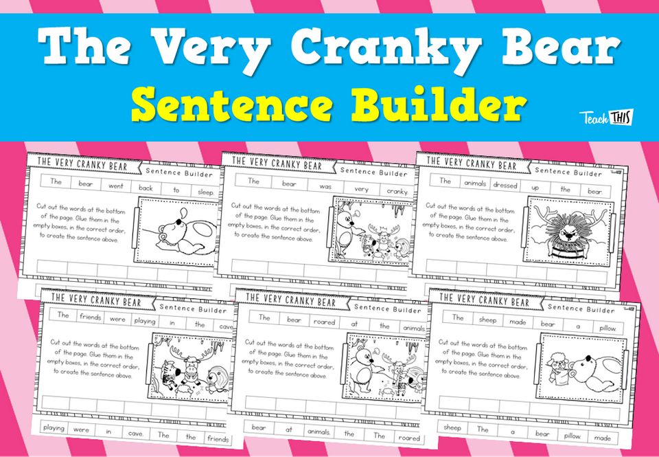 The Very Cranky Bear - Sentence Builder