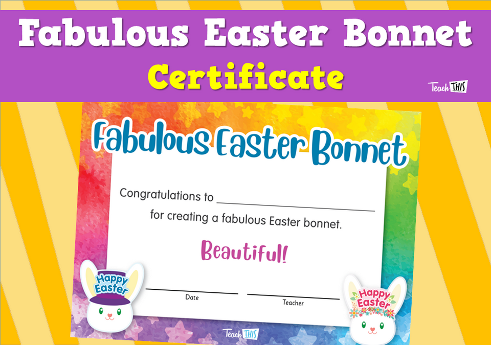 Fabulous Easter Bonnet - Certificate