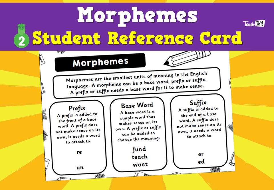 Morphemes - Student Reference Card