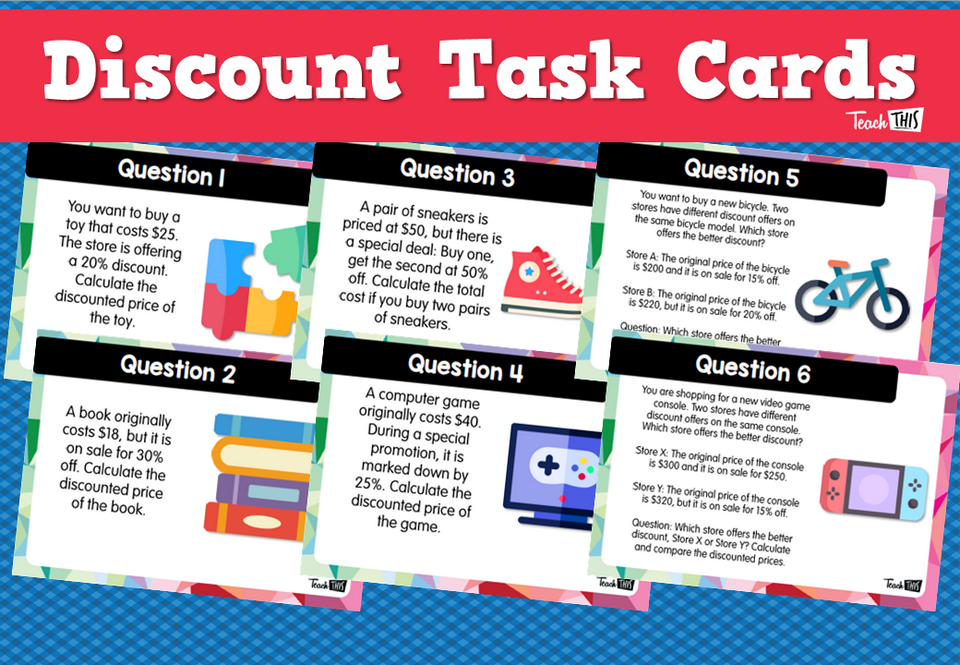 Discount Task Cards