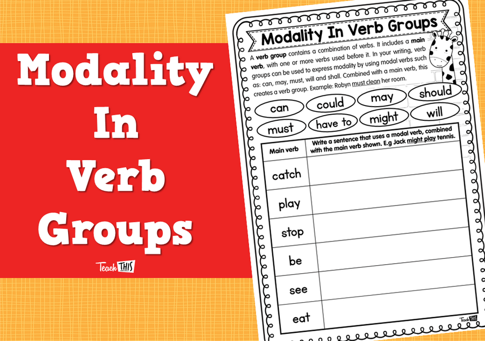 Modality In Verb Groups - Worksheet