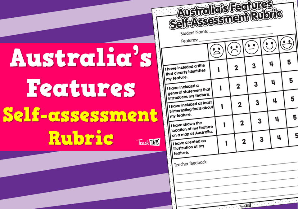 Australia's Features - Self-Assessment Rubric