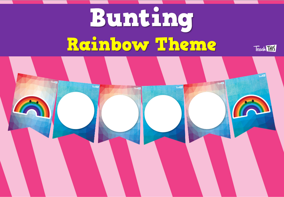 Bunting - Rainbow Theme