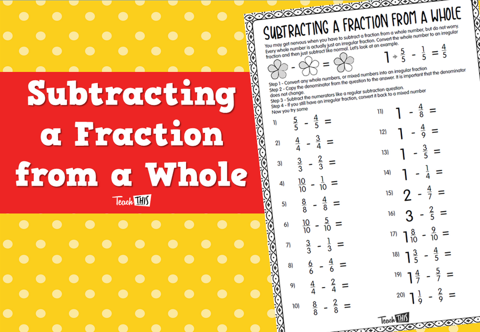 Subtracting a Fraction from a Whole
