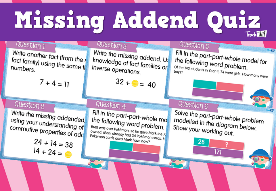 Missing Addend Quiz