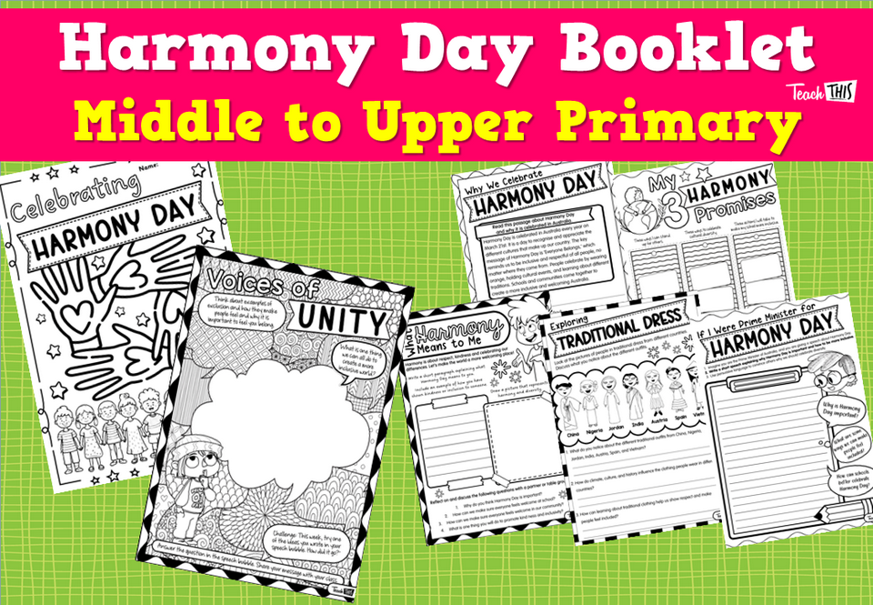 Harmony Day Booklet - Middle to Upper Primary