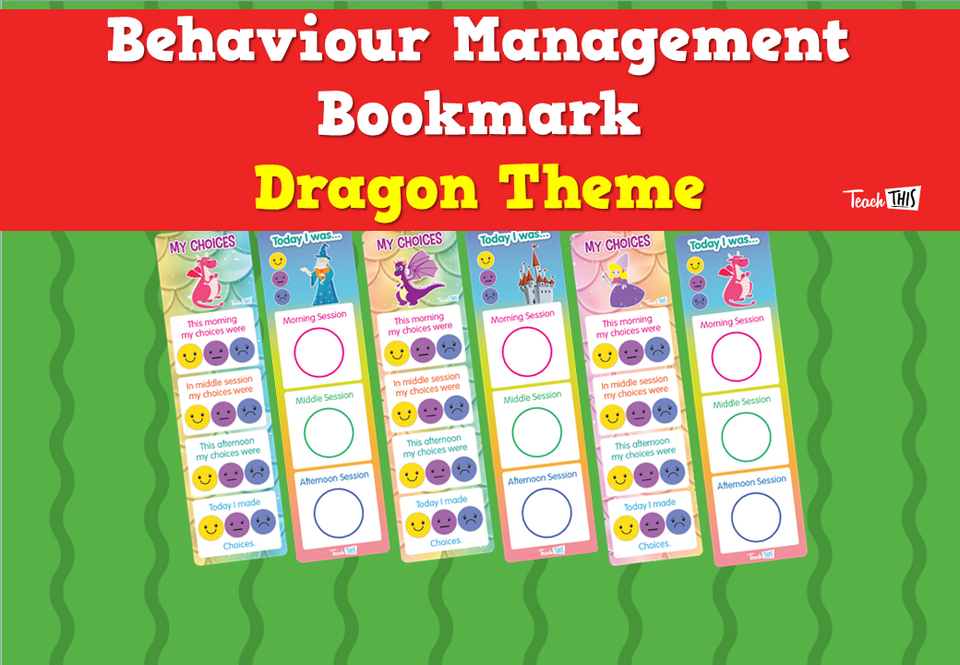 Behaviour Management Bookmark - Dragon Theme