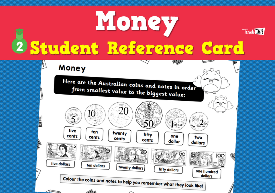 Money - Student Reference Card