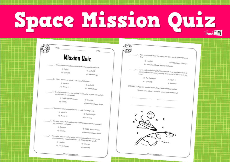 Space Mission Quiz (2pg)