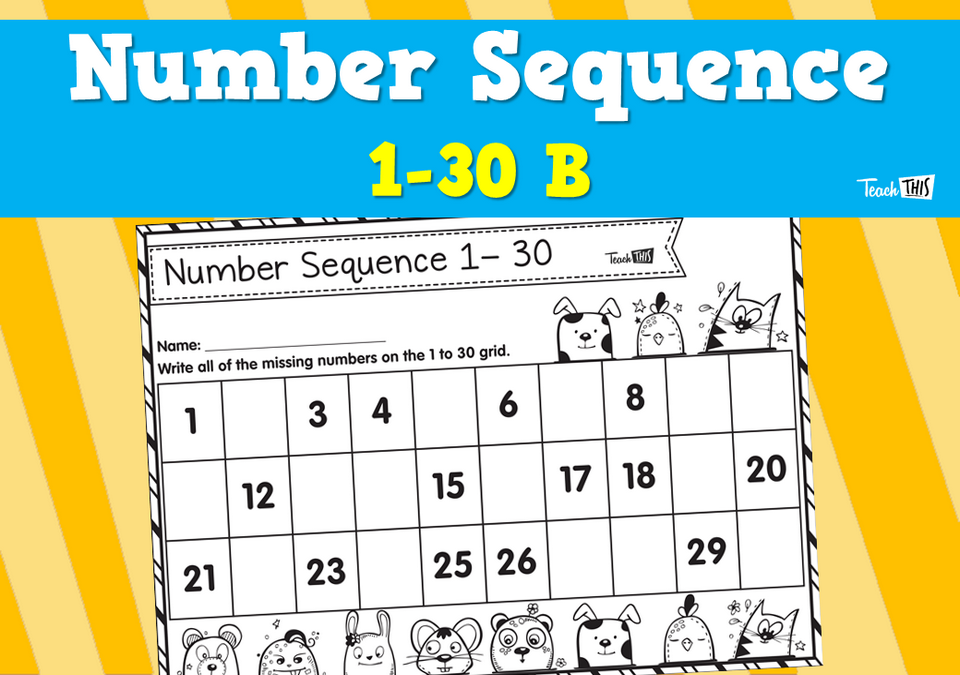 Number Sequence 1-30 B