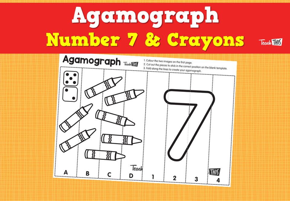 Agamograph- Number 7 & Crayons