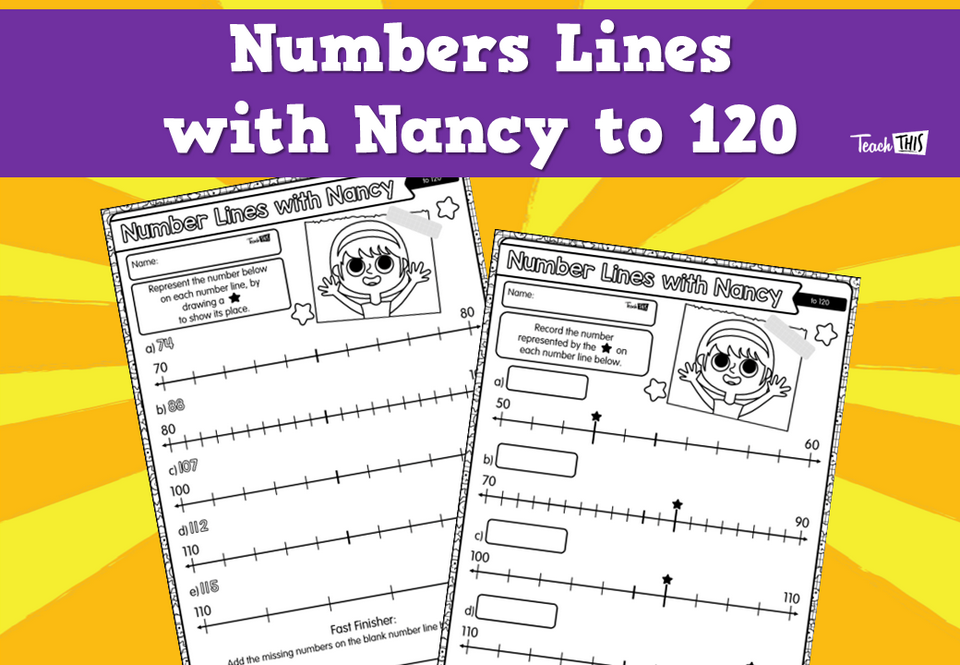 Numbers Lines with Nancy to 120