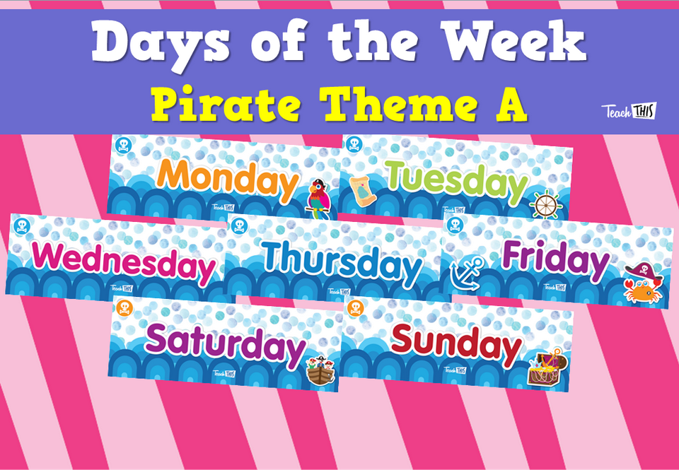 Days of the Week - Pirate Theme A