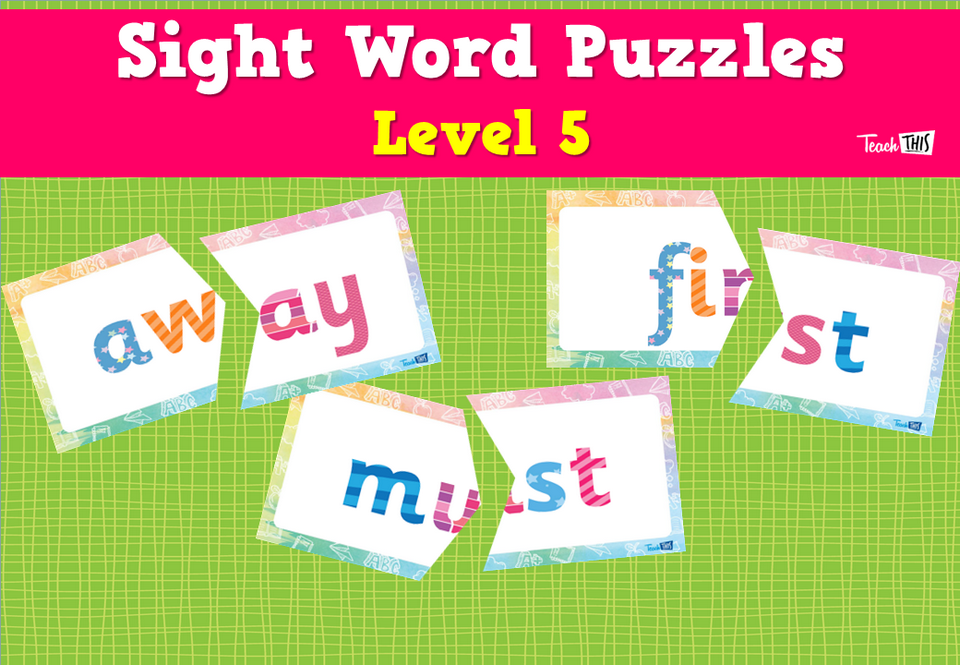 Sight Word Puzzles – Level 5