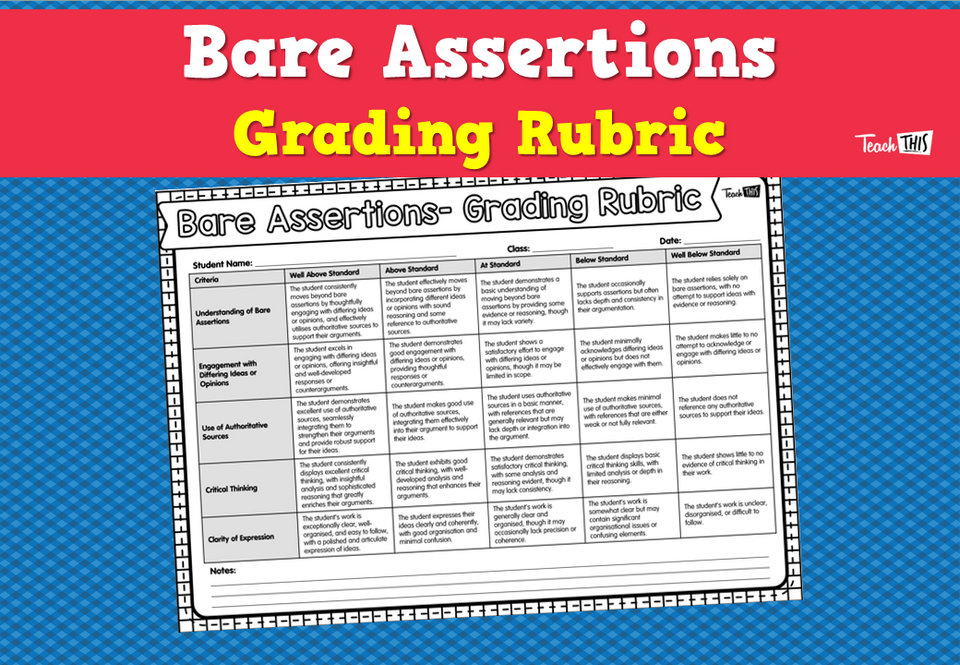 Bare Assertions- Grading Rubric