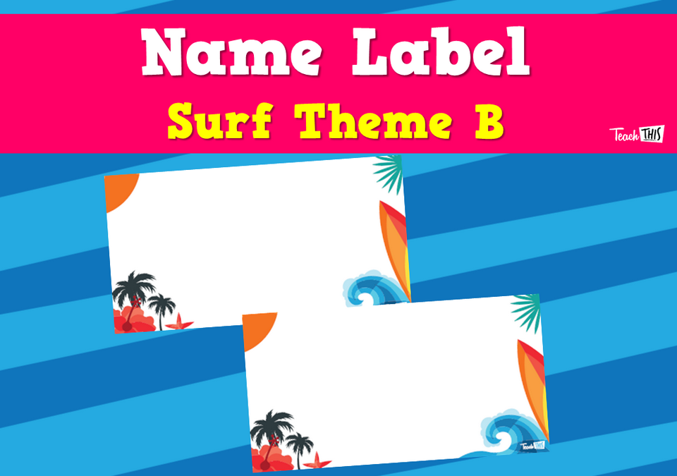 Name Label - Surf Theme B