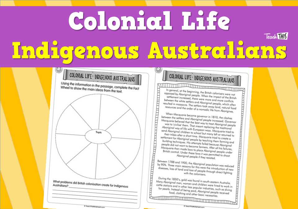 Colonial Life - Indigenous Australians (2pg)