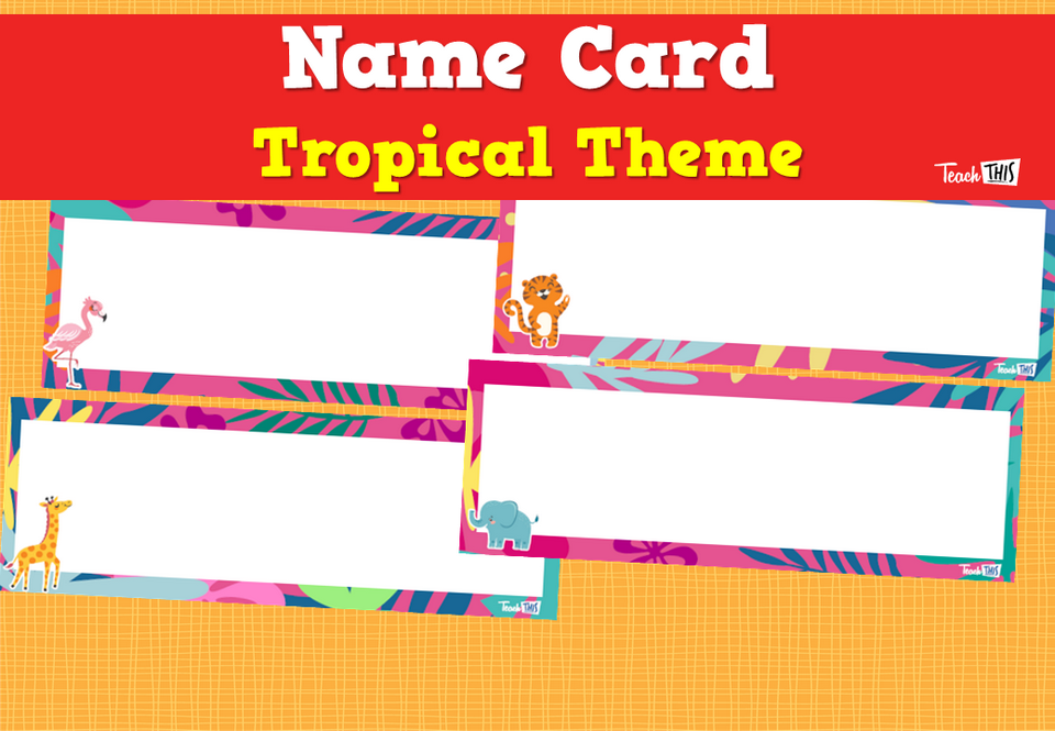Name Card - Tropical Theme