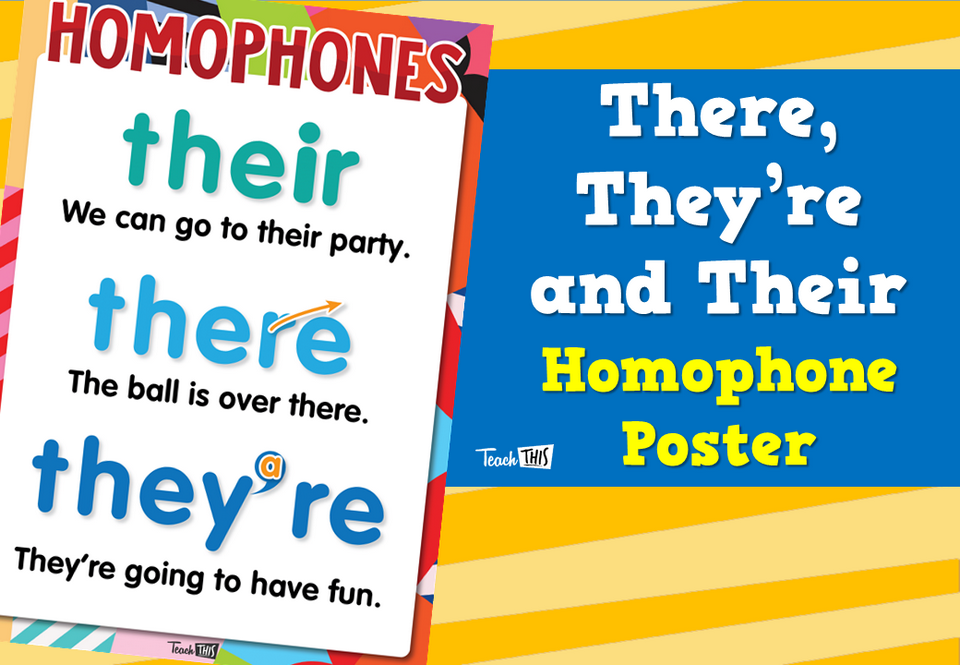 There, They’re and Their Homophone Poster