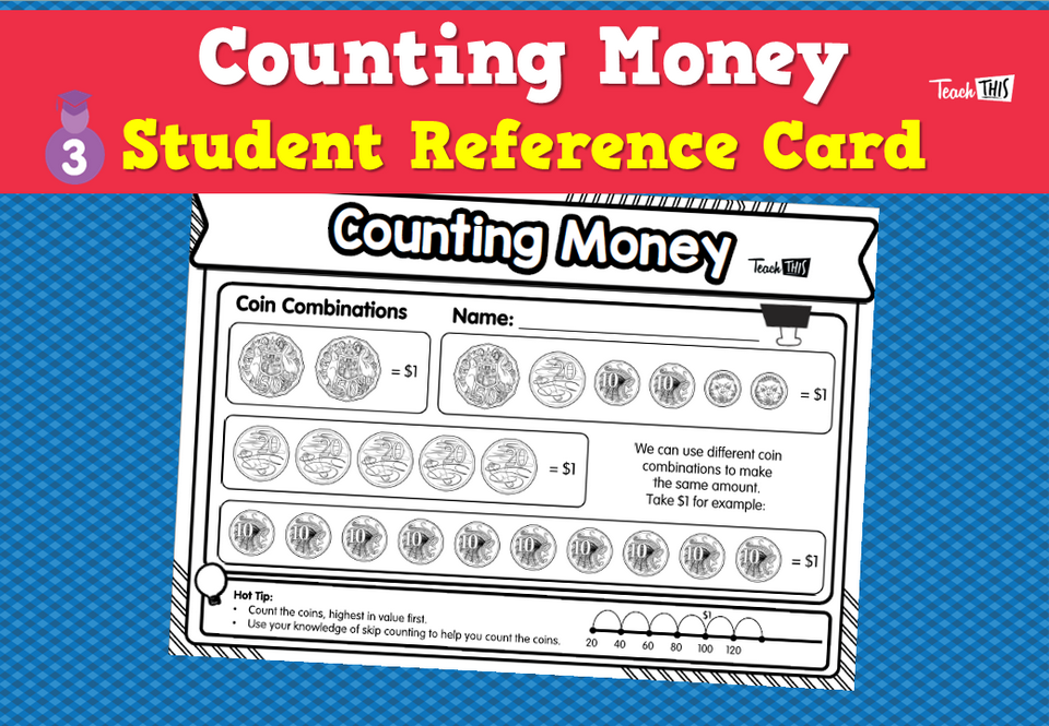 Counting Money - Student Reference Card