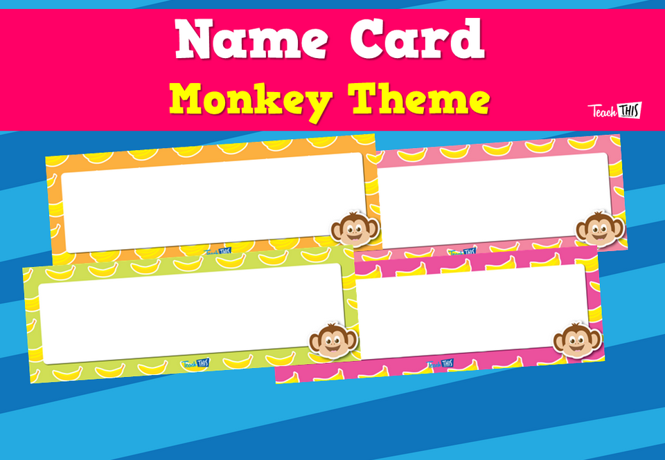 Name Card - Monkey Theme