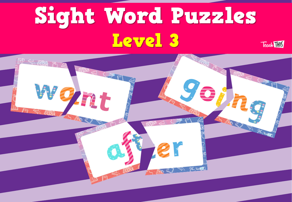 Sight Word Puzzles – Level 3