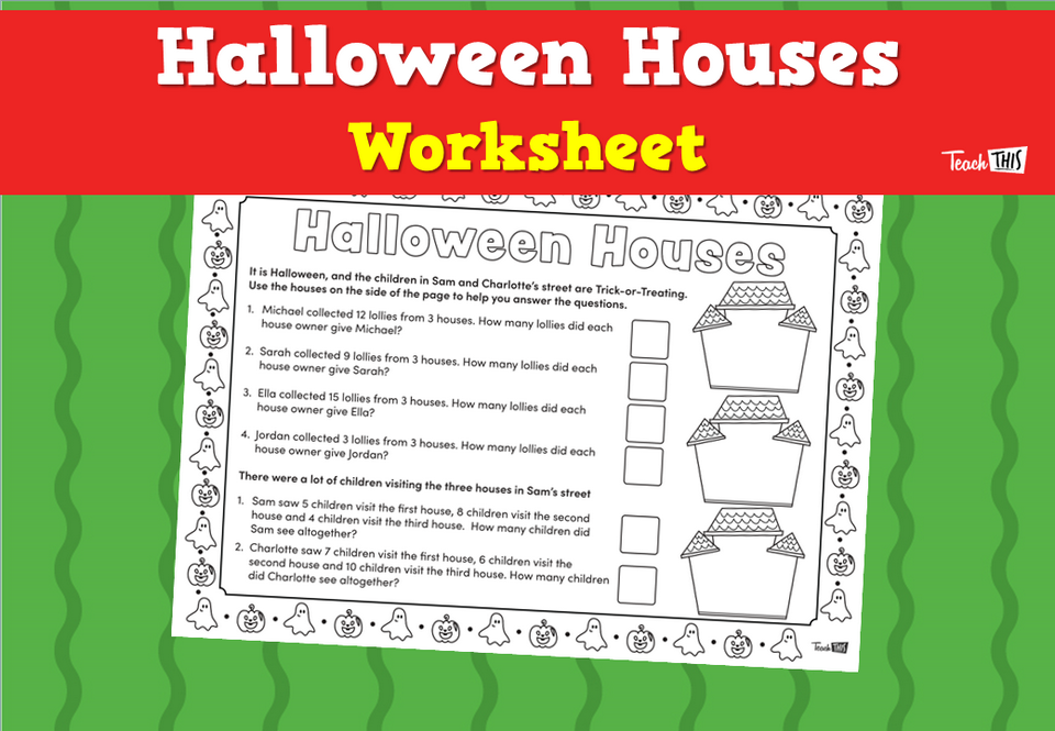 Halloween Houses - Worksheet