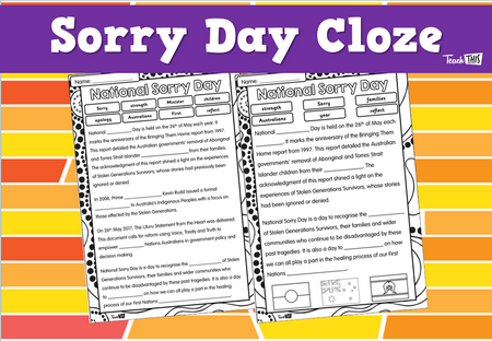 Sorry Day Cloze