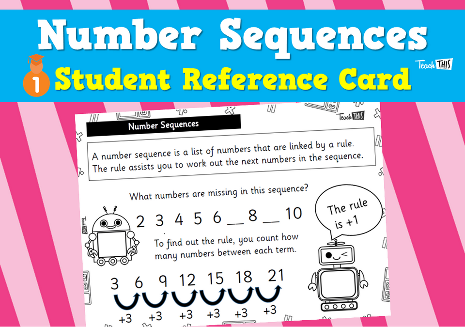 Number Sequences - Student Reference Cards