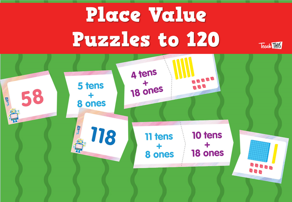 Place Value Puzzles to 120