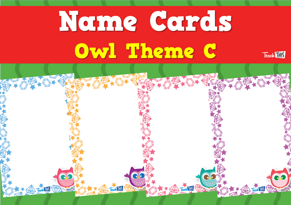 Name Cards - Owl Theme C