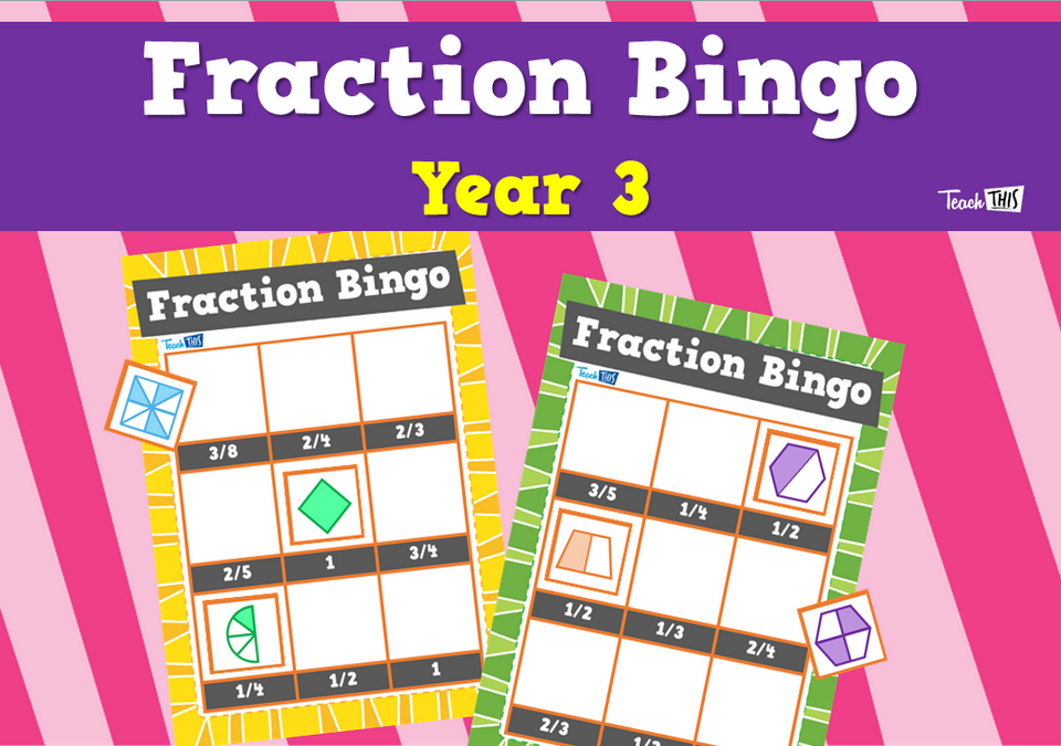 Fraction Bingo - Year 3