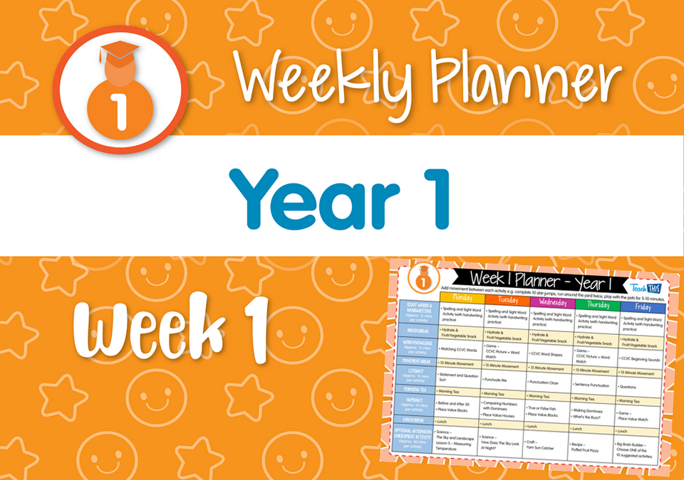 Weekly Planner - Year 1 Week 1