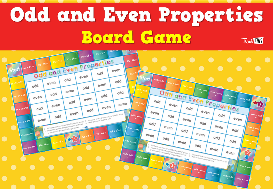 Odd and Even Properties Board Game