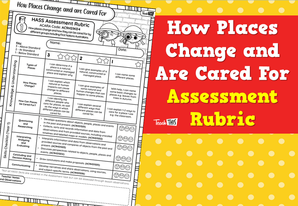 How Places Change and Are Cared For - Assessment Rubric