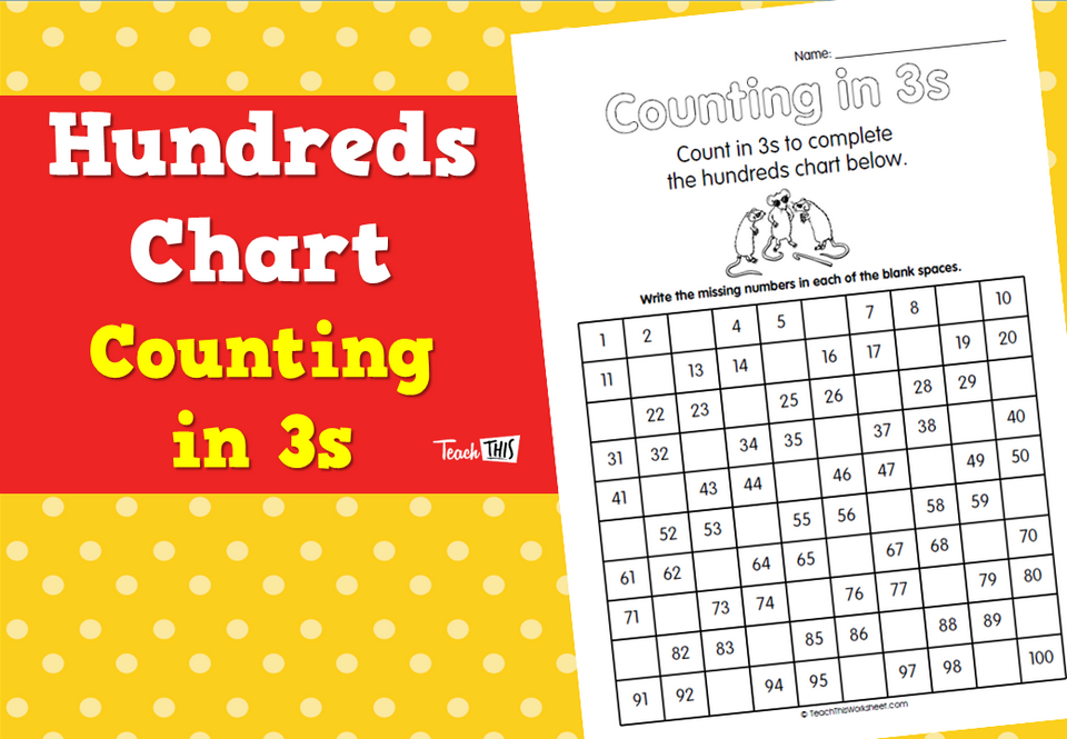Hundreds Chart - Counting in 3s